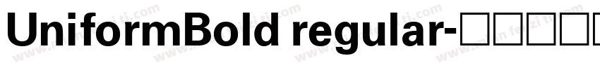 UniformBold regular字体转换